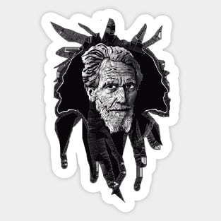 Ezra Pound in Black and White Sticker